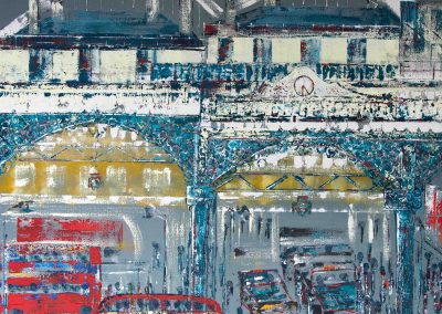 Rush Hour, Brighton Station by Val Fawbert